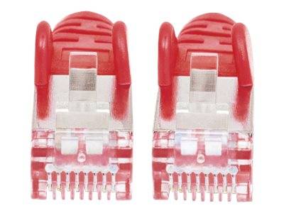 Intellinet 740630 RJ45 Netzwerkkabel, Patchkabel CAT 6a S/FTP 0.50 m Rot Folienschirm, Geflechtschirm, Geschirmt, Halogenfrei 1 St.