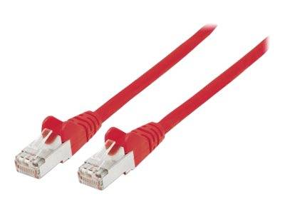 Intellinet 740630 RJ45 Netzwerkkabel, Patchkabel CAT 6a S/FTP 0.50 m Rot Folienschirm, Geflechtschirm, Geschirmt, Halogenfrei 1 St.