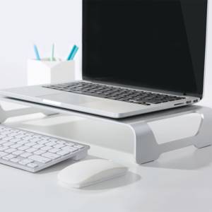 LogiLink Tabletop monitor riser, aluminum Monitor-Erhöhung Höhen-Bereich: 6.3 cm (max) Silber