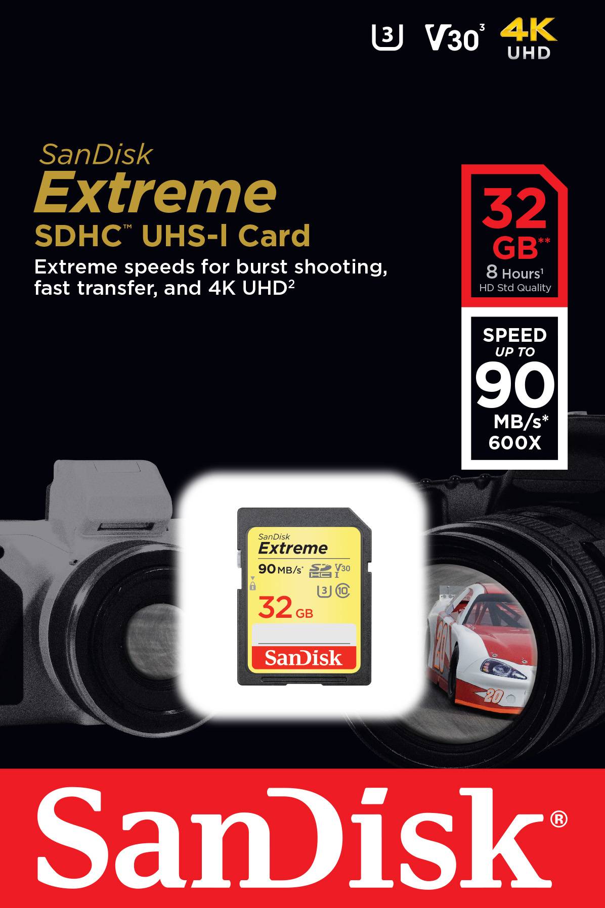 SanDisk Extreme® SDHC-Karte 32 GB Class 10, UHS-I, UHS-Class 3