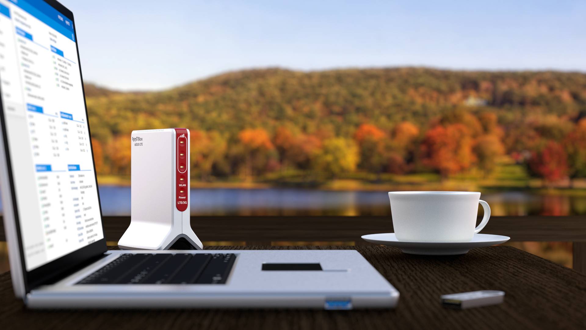 AVM FRITZ!Box 6820 LTE WLAN Router mit Modem Integriertes Modem: LTE, UMTS 2.4 GHz 450 MBit/s