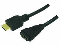 LogiLink HDMI Verlängerungskabel HDMI-A Stecker, HDMI-A Buchse 3.00 m Schwarz CH0057 4K UHD HDMI-Kabel