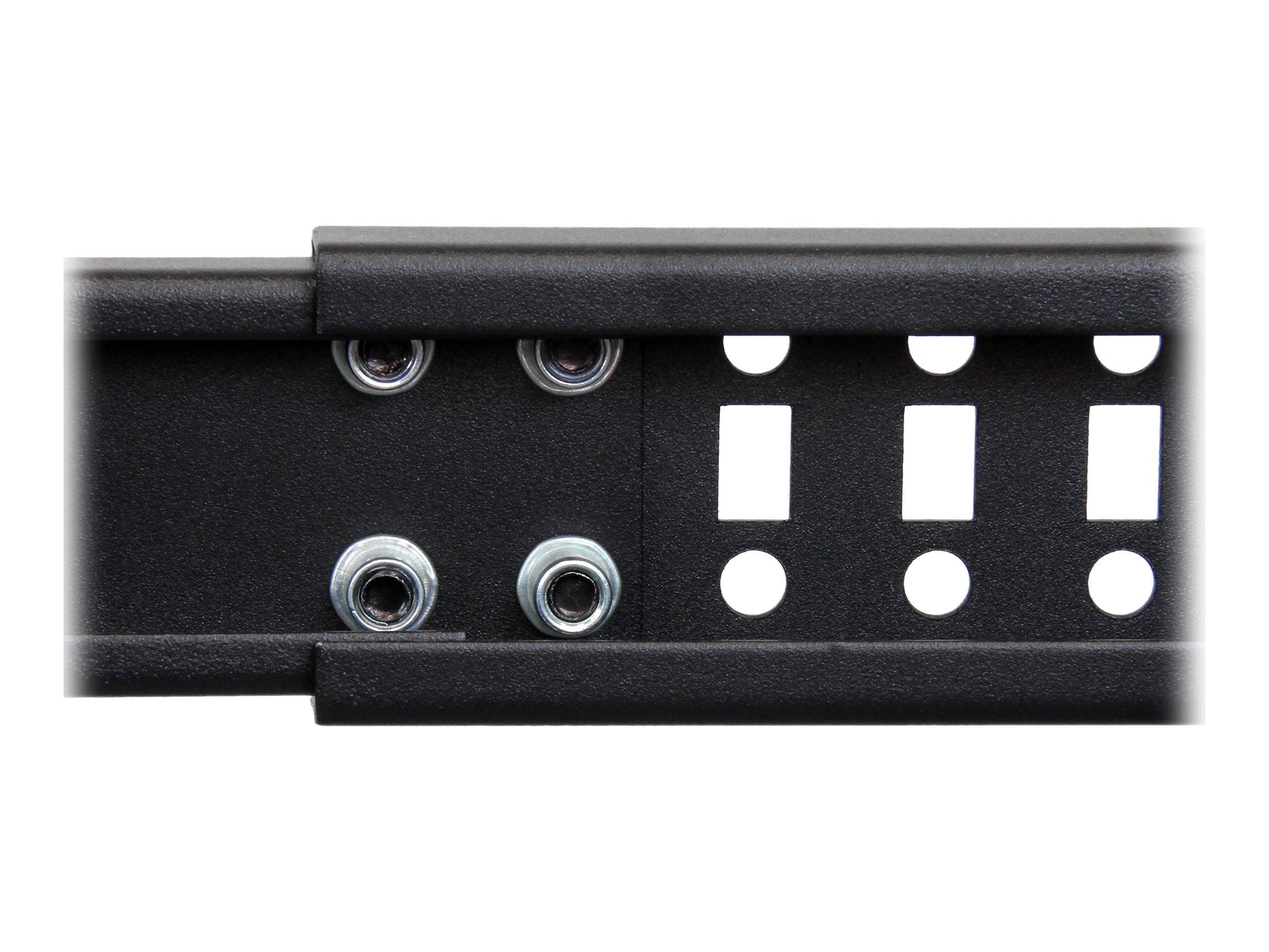 StarTech.com Open Frame Rack 25HE - 4Pfosten Serverschrank - 58cm - 104cm tiefenverstellbar mit Rollen / Nivellierfüß