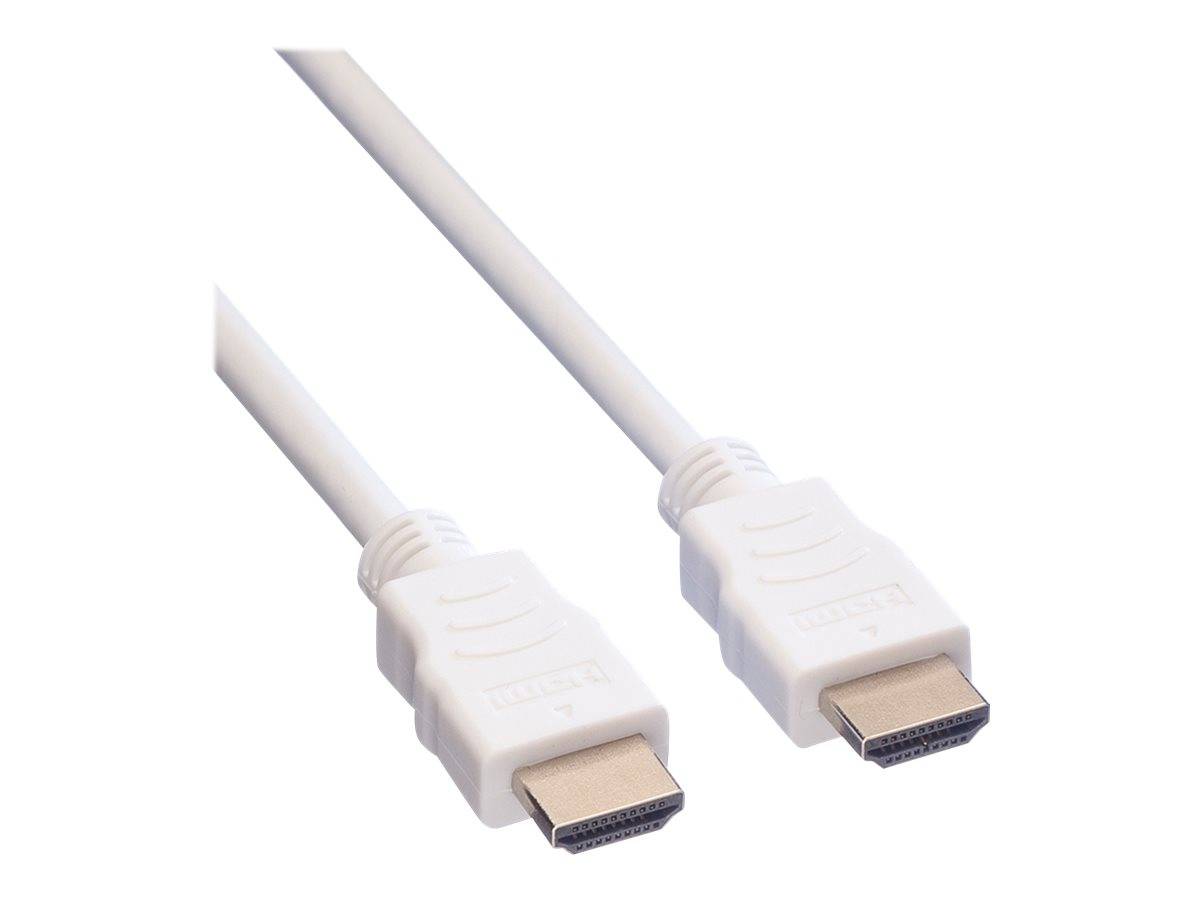 Value HDMI Anschlusskabel HDMI-A Stecker 1.50 m Weiß 11.99.5704 Geschirmt HDMI-Kabel