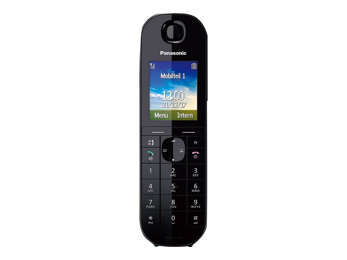 Panasonic KX-TGQ400GB Schnurloses Telefon VoIP Freisprechen, Babyphone Farbdisplay Schwarz