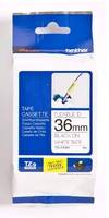 Schriftband Flexibel Brother TZe-FX TZe-FX261 Bandfarbe: Weiß Schriftfarbe:Schwarz 36 mm 8 m
