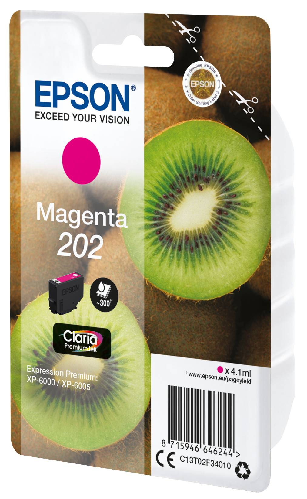 Epson Druckerpatrone T02F3, 202 Original Magenta C13T02F34010