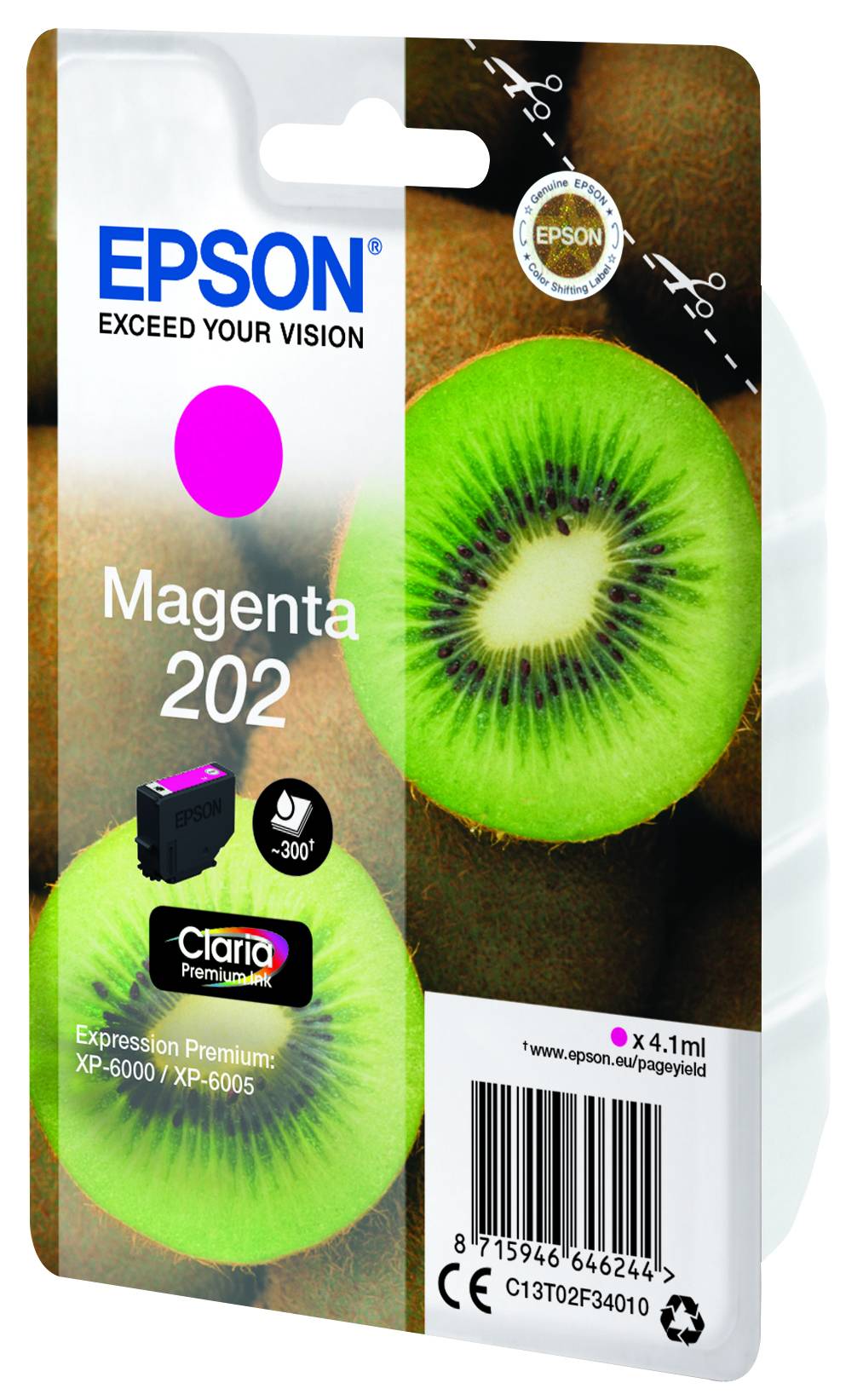 Epson Druckerpatrone T02F3, 202 Original Magenta C13T02F34010