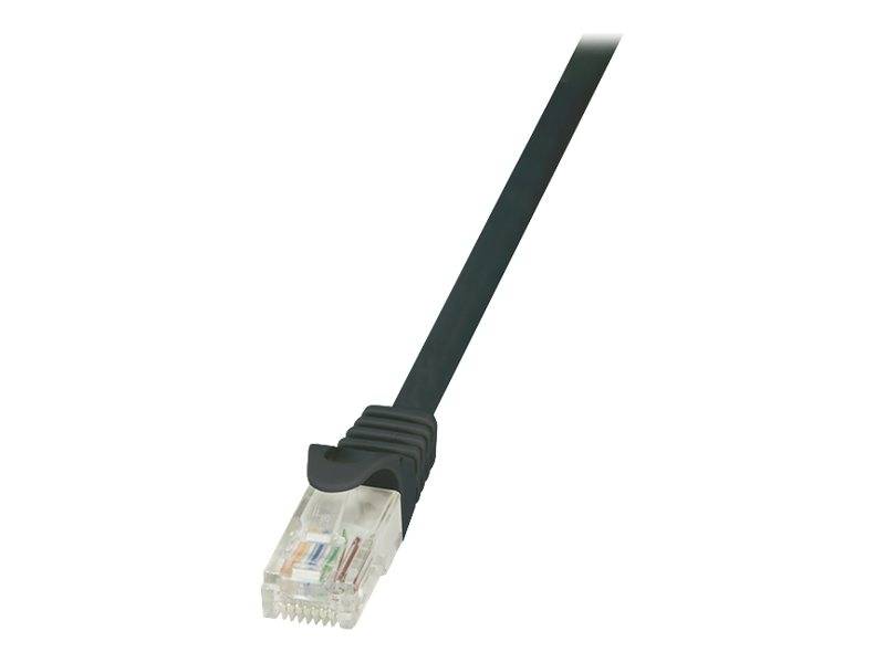 LogiLink CP1033U RJ45 Netzwerkkabel, Patchkabel CAT 5e U/UTP 1.00 m Schwarz mit Rastnasenschutz 1 St.