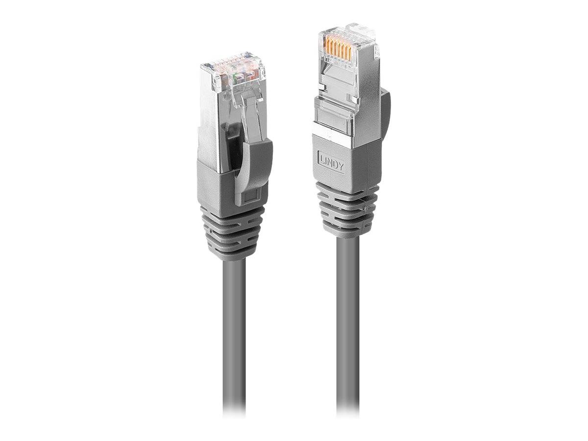 LINDY 45581 RJ45 Netzwerkkabel, Patchkabel CAT 6 S/FTP 0.50 m Grau mit Rastnasenschutz 1 St.