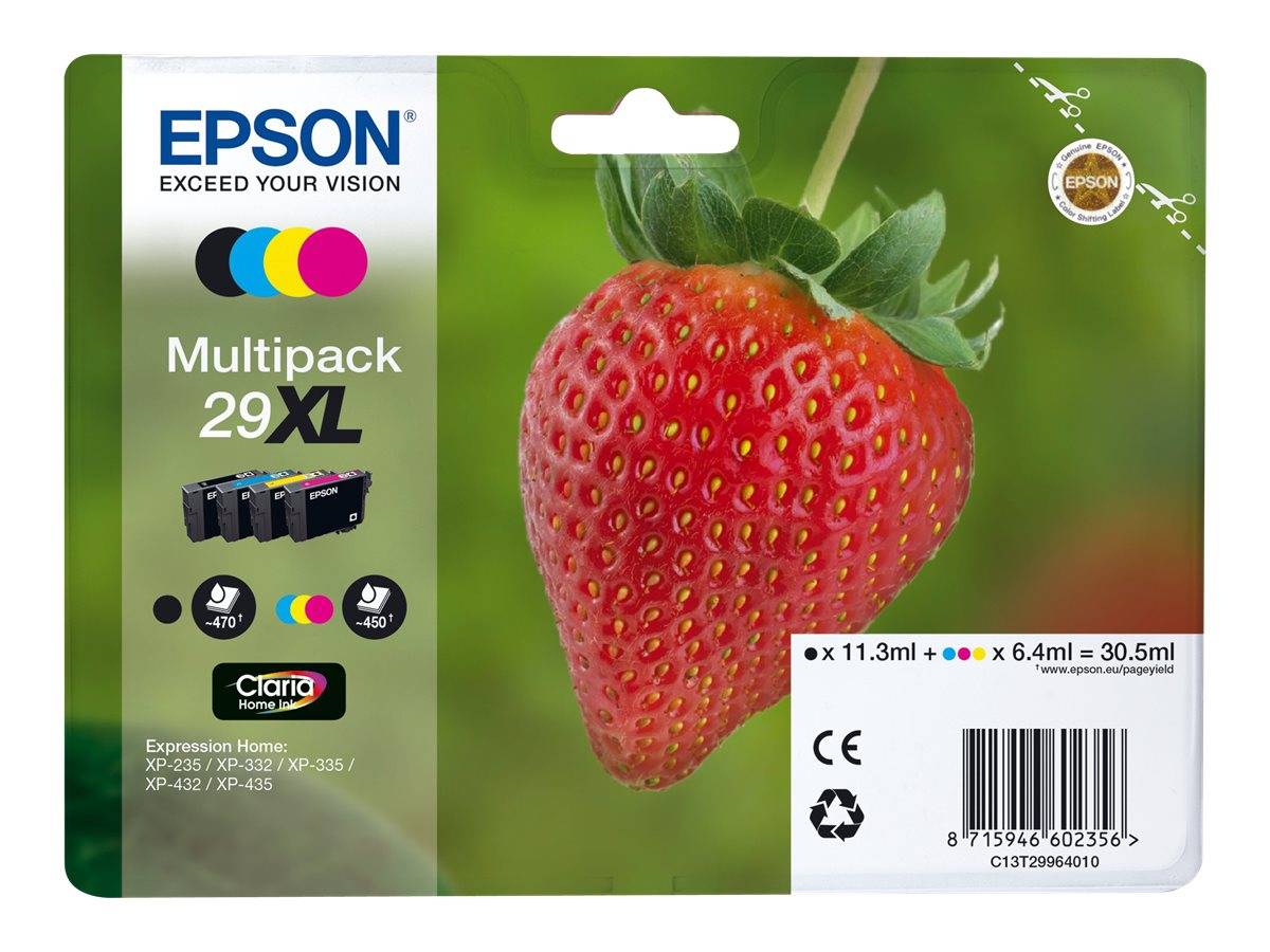 Epson 29XL Multipack - 4er-Pack - XL - Schwarz, Gelb, Cyan, Magenta - Original -
