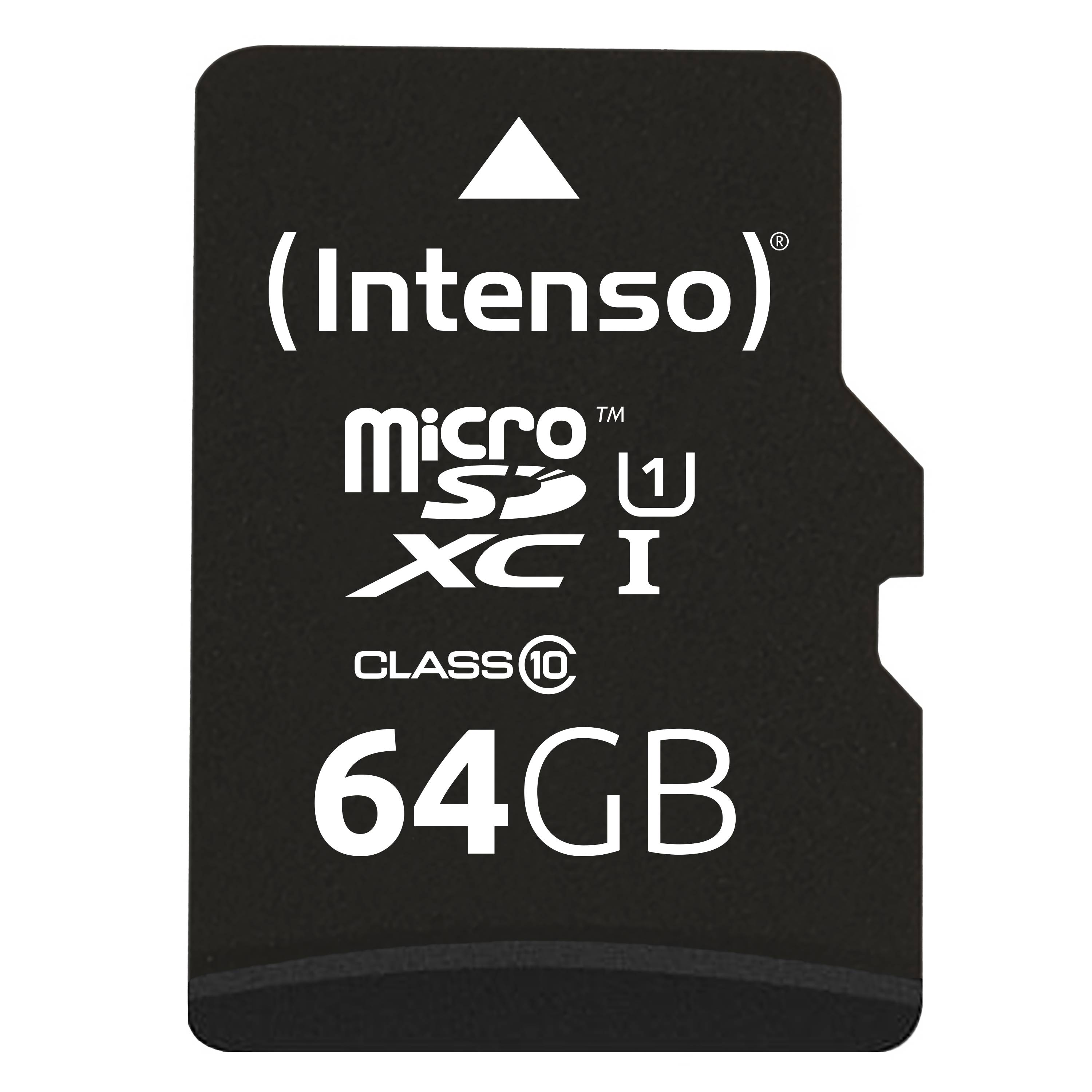 Intenso Premium microSDXC-Karte 64 GB Class 10, UHS-I inkl. SD-Adapter