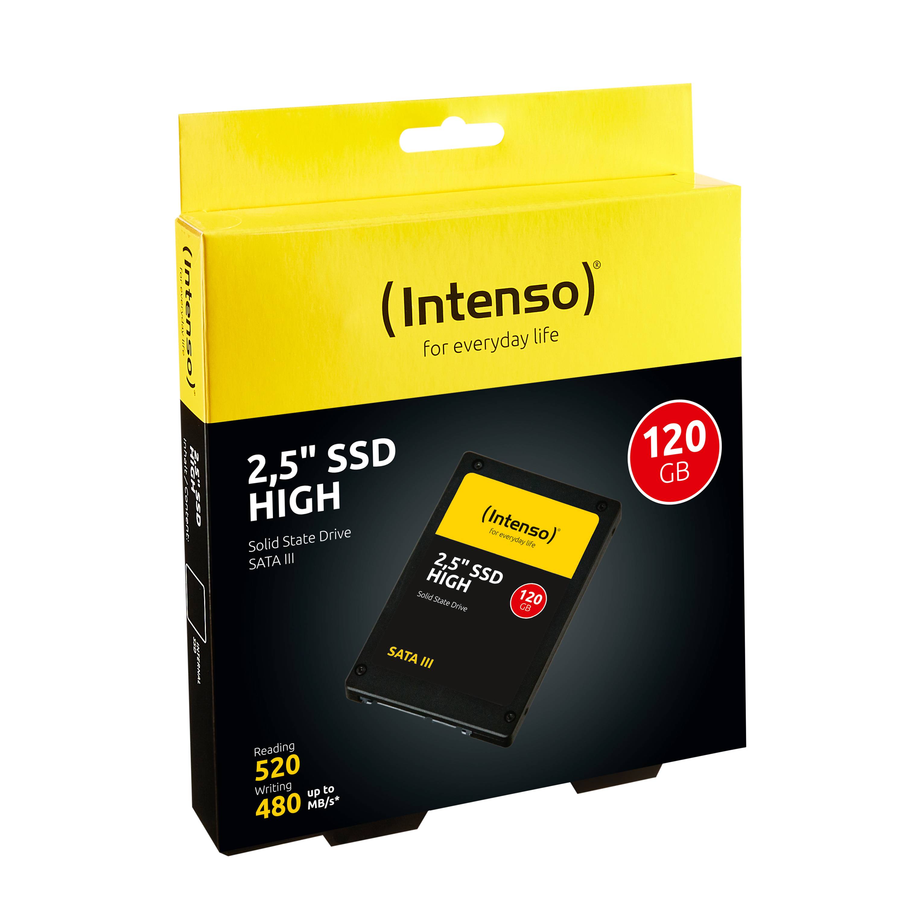 Intenso High Performance 120 GB Interne SATA SSD 6.35 cm (2.5 Zoll) SATA 6 Gb/s Retail 3813430