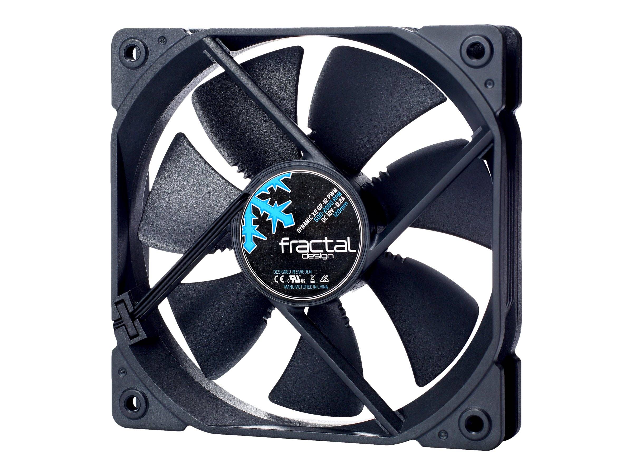 Fractal Design Dynamic X2 GP-12 PWM PC-Gehäuse-Lüfter Schwarz (B x H x T) 120 x 120 x 25mm