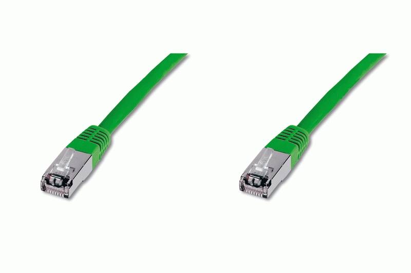 Digitus DK-1531-005/G RJ45 Netzwerkkabel, Patchkabel CAT 5e SF/UTP 0.50 m Grün 1 St.