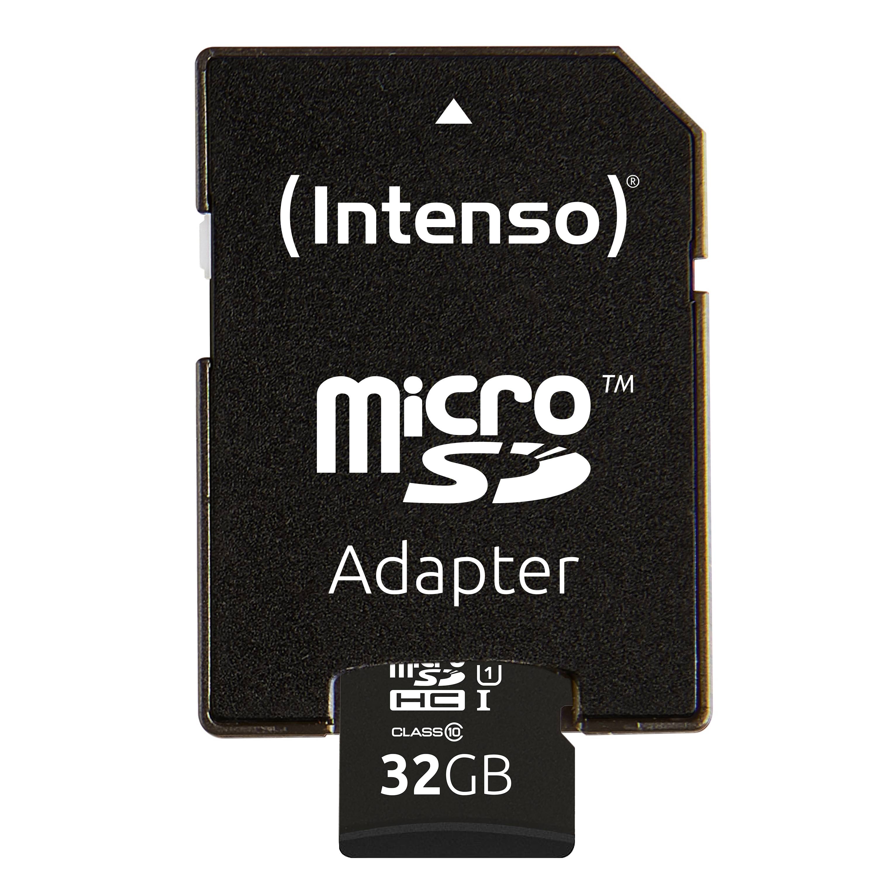 Intenso Premium microSDHC-Karte 32 GB Class 10, UHS-I inkl. SD-Adapter