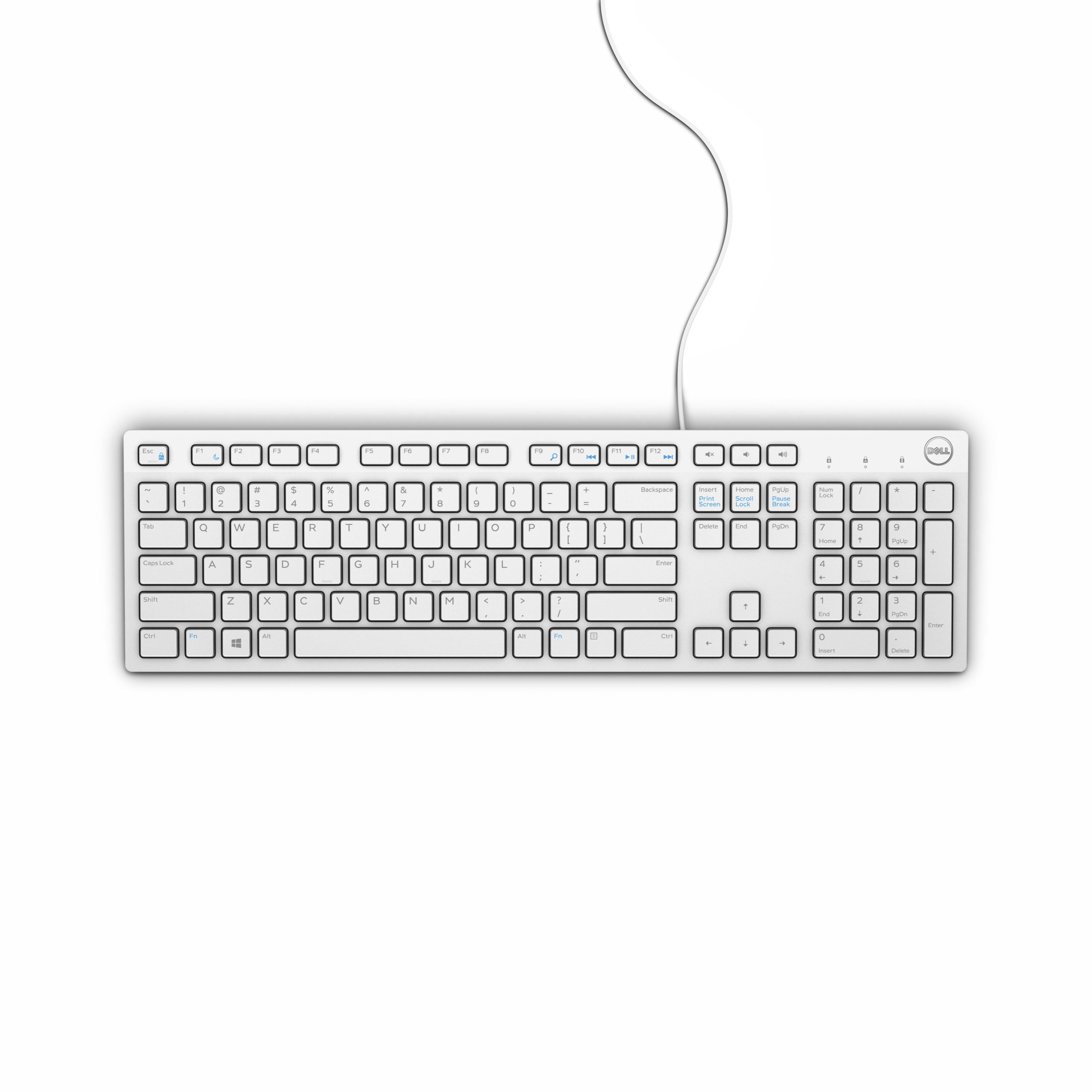 Dell KB216 USB Tastatur Deutsch, QWERTZ Weiß