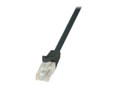 LogiLink CP2033U RJ45 Netzwerkkabel, Patchkabel CAT 6 U/UTP 1.00 m Schwarz mit Rastnasenschutz 1 St.