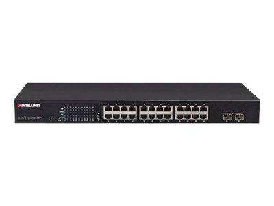 Intellinet 560559 Netzwerk Switch 24 + 2 Port 1 GBit/s PoE-Funktion