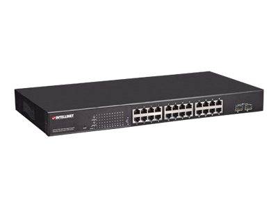 Intellinet 560559 Netzwerk Switch 24 + 2 Port 1 GBit/s PoE-Funktion