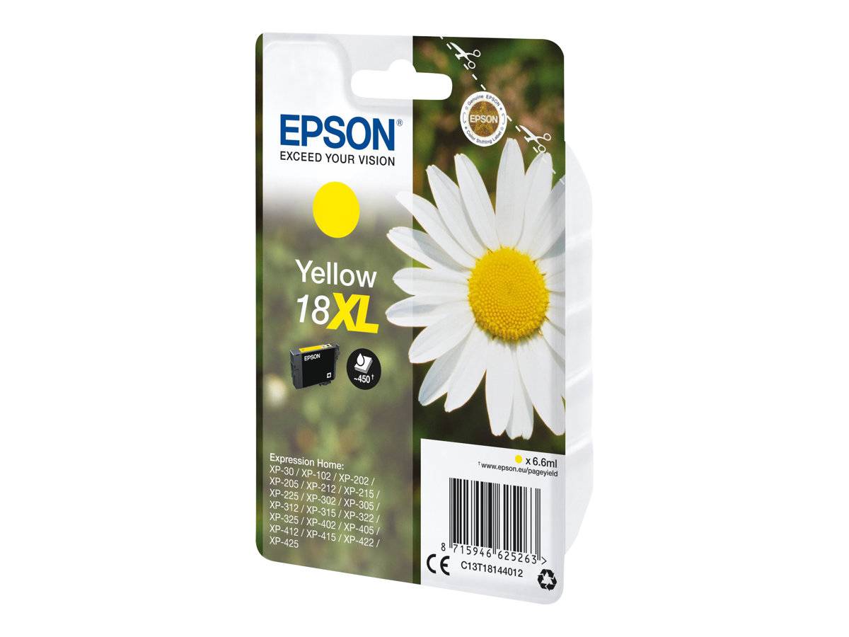 Epson Druckerpatrone T1814, 18XL Original Gelb C13T18144012