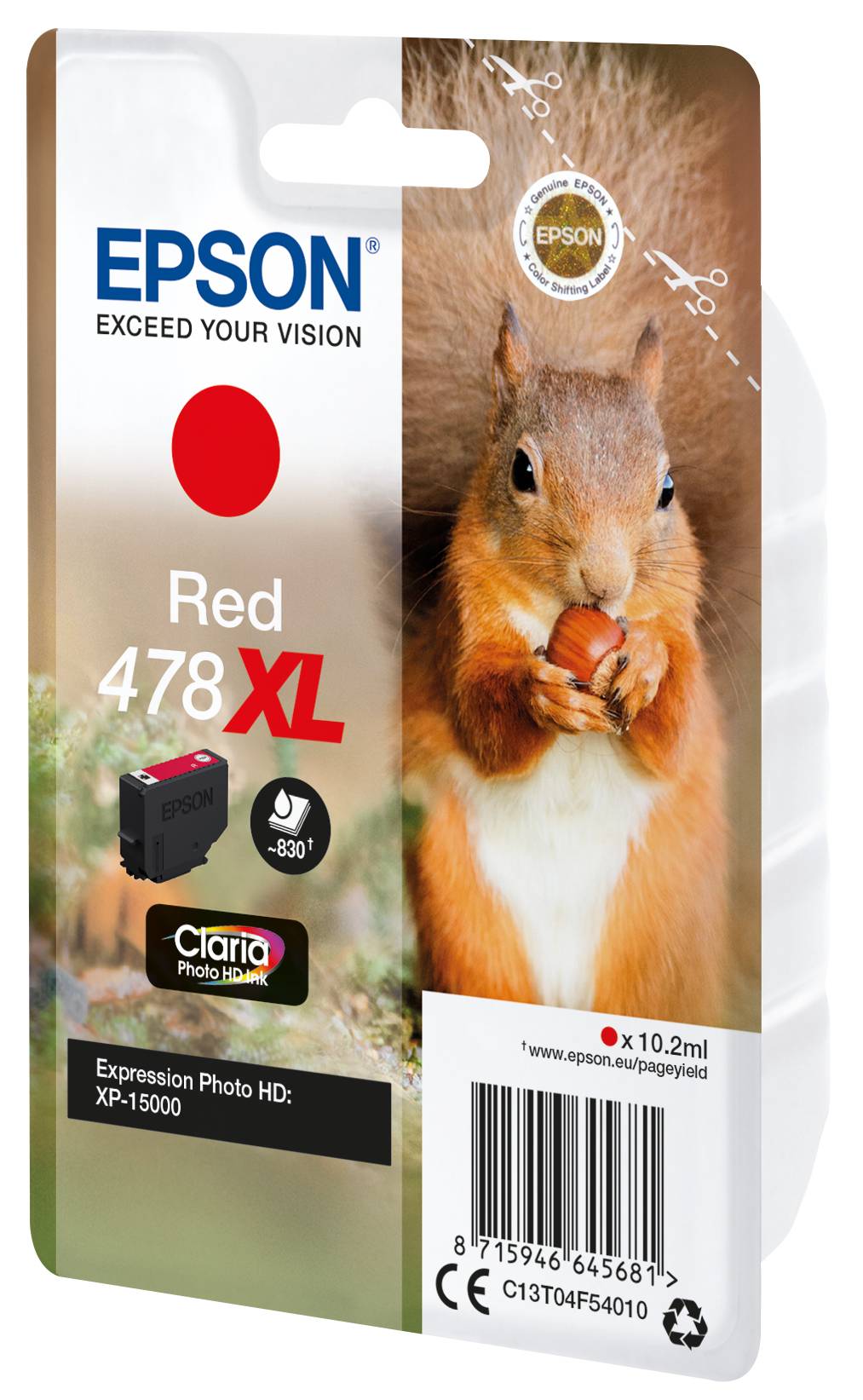 Epson 478XL - 10.2 ml - mit hoher Kapazität - Rot - Original - Tintenpatrone - f