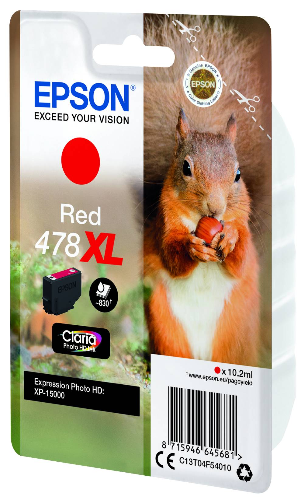 Epson 478XL - 10.2 ml - mit hoher Kapazität - Rot - Original - Tintenpatrone - f
