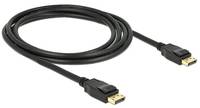 Delock DisplayPort Anschlusskabel DisplayPort Stecker, DisplayPort Stecker 2.00 m Schwarz 83806 vergoldete Steckkontakte DisplayPort-Kabel