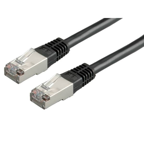 VALUE Patchkabel Kat.6 (Class E) S/FTP (PiMF), schwarz, 0,5 m