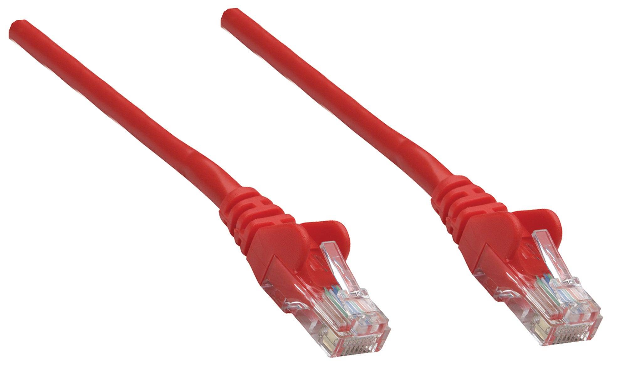 Intellinet 739801 RJ45 Netzwerkkabel, Patchkabel CAT 6 S/FTP 0.25 m Rot Folienschirm, Geflechtschirm, Halogenfrei 1 St.