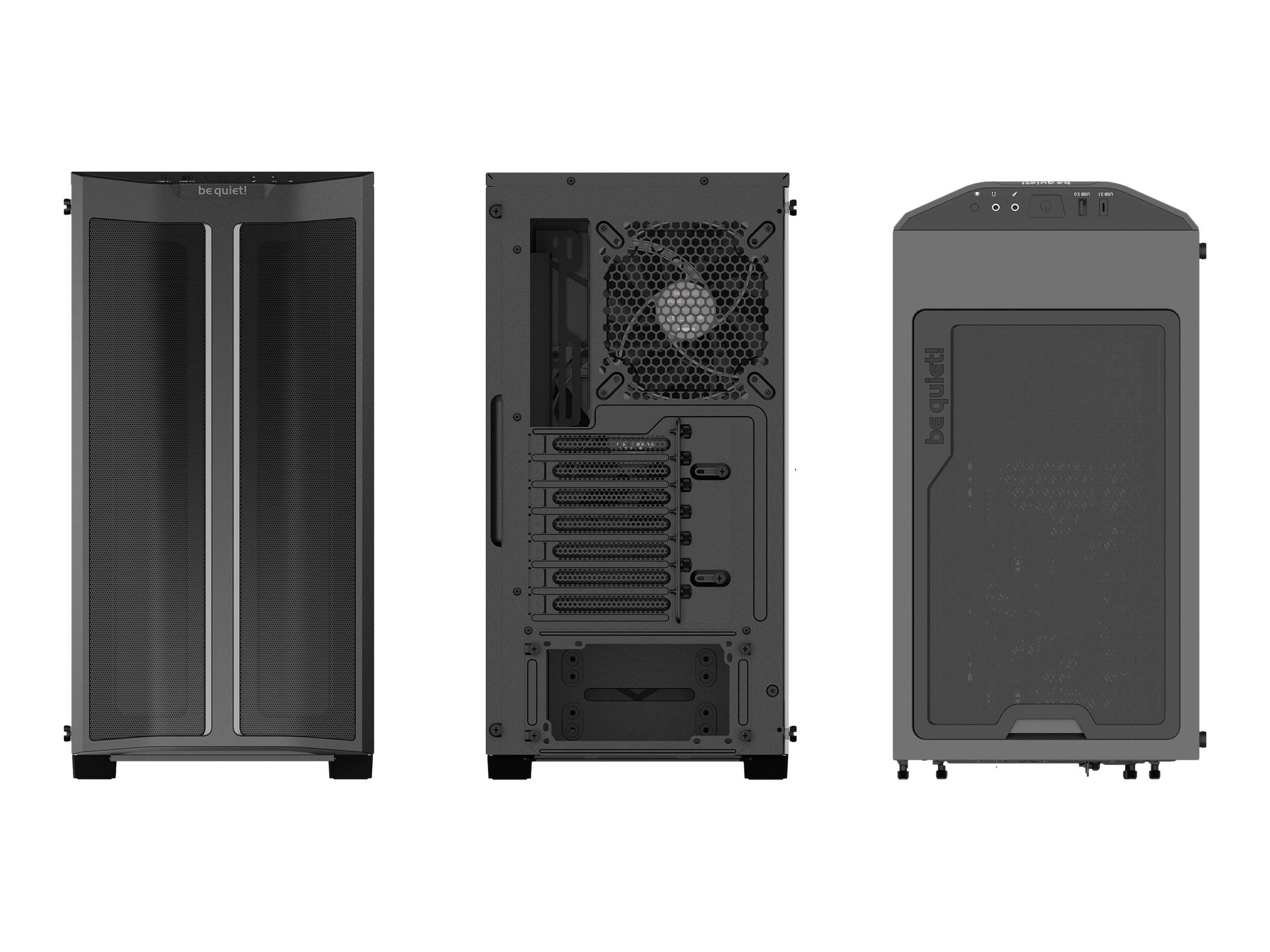 BeQuiet PURE BASE 500DX Midi-Tower PC-Gehäuse Schwarz 3 vorinstallierte Lüfter, Integrierte Beleuchtung, Seitenfenster