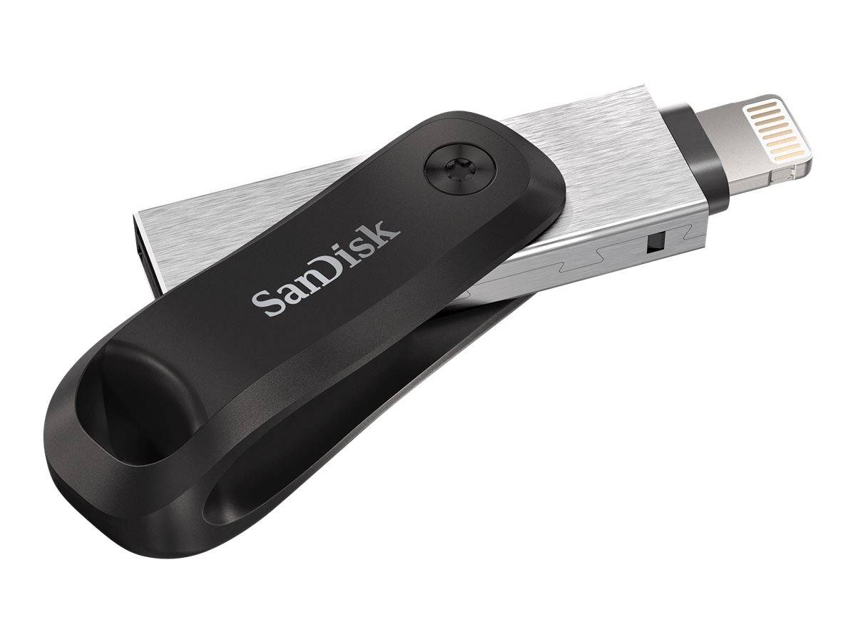 SanDisk iXpand™ Flash Drive Go USB-Zusatzspeicher Smartphone/Tablet Schwarz, Silber 64 GB USB 3.2 Gen 1 (USB 3.0), Apple Lightning