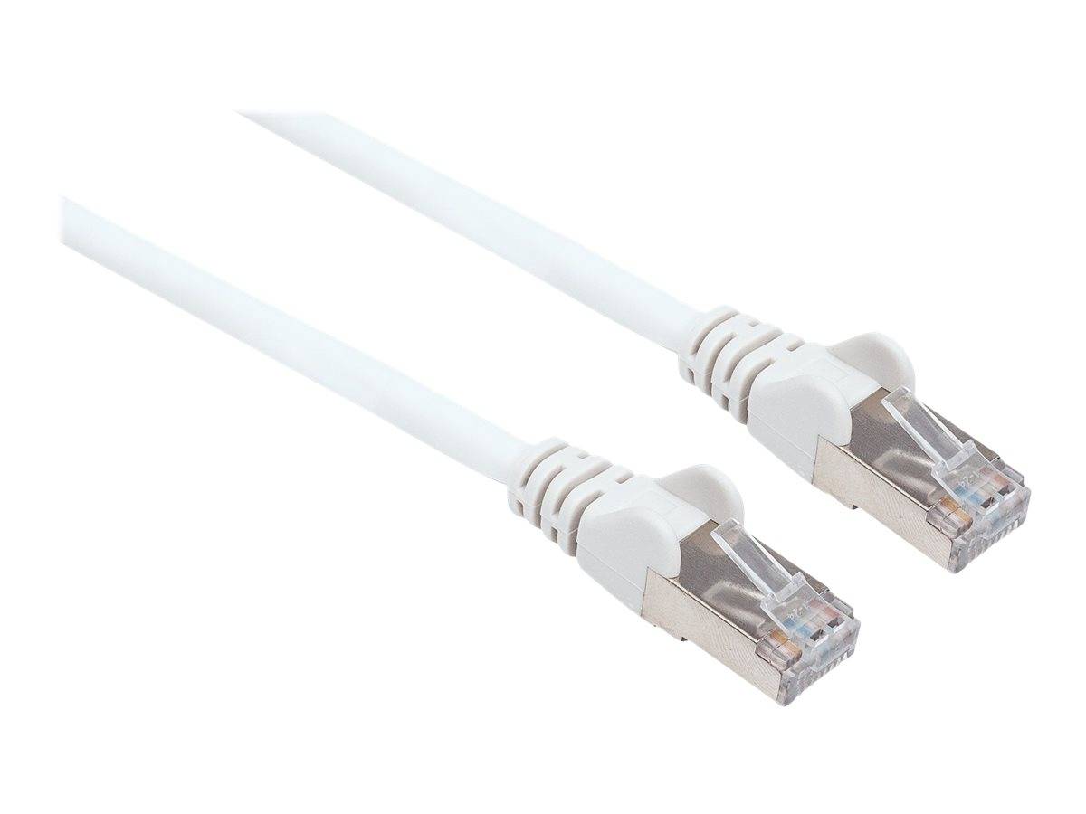 Intellinet 741903 RJ45 Netzwerkkabel, Patchkabel CAT 6a (Rohkabel CAT 7) S/FTP 0.25 m Weiß Halogenfrei 1 St.