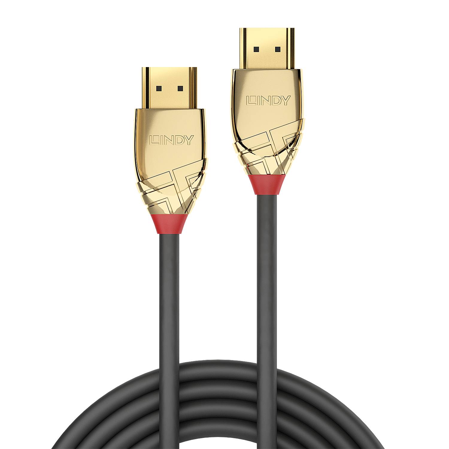 LINDY HDMI Anschlusskabel HDMI-A Stecker, HDMI-A Stecker 5.00 m Grau 37864 4K UHD HDMI-Kabel