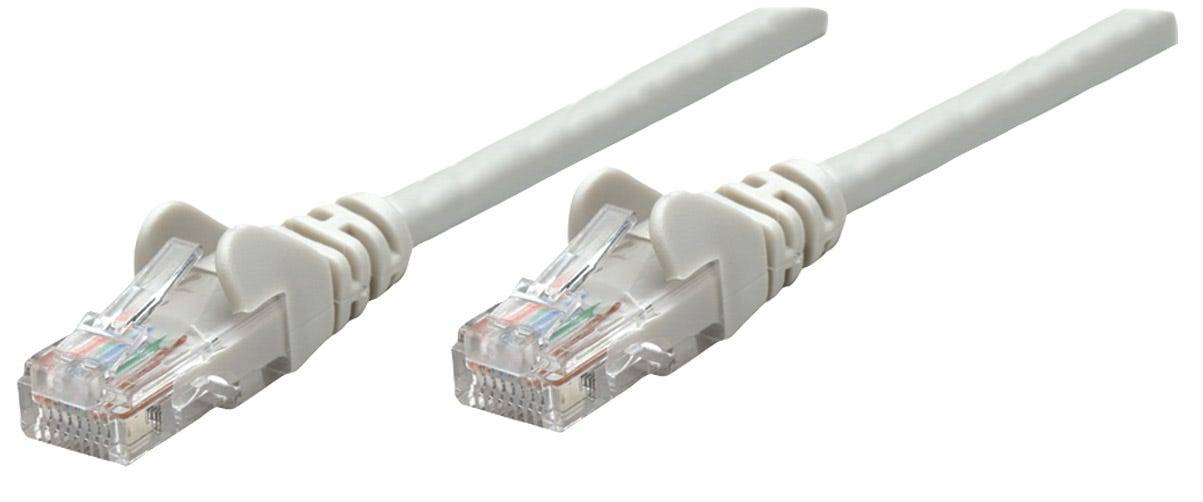 Intellinet 737067 RJ45 Netzwerkkabel, Patchkabel CAT 6a S/FTP 20.00 m Grau Folienschirm, Geflechtschirm, Halogenfrei 1 St.