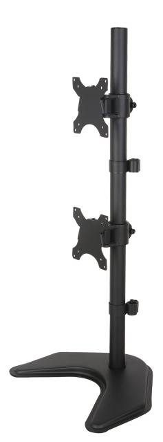 TECHly - Aufstellung - für 2 LCD-Displays - Schwarz - Bildschirmgröße: 33-68.6 cm (13"-27")