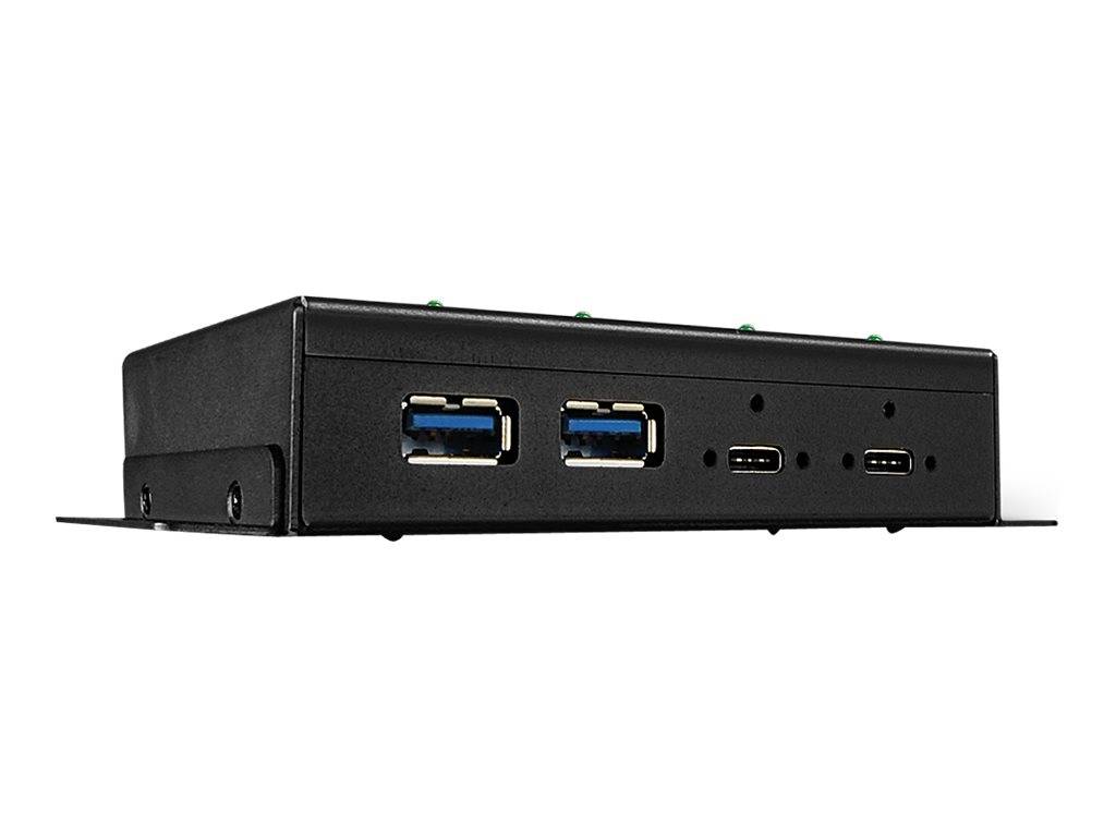 LINDY 43094 USB-Hub 4 Port USB-A (USB 3.2 Gen 2), USB-A (USB 3.2 Gen 2) Schwarz
