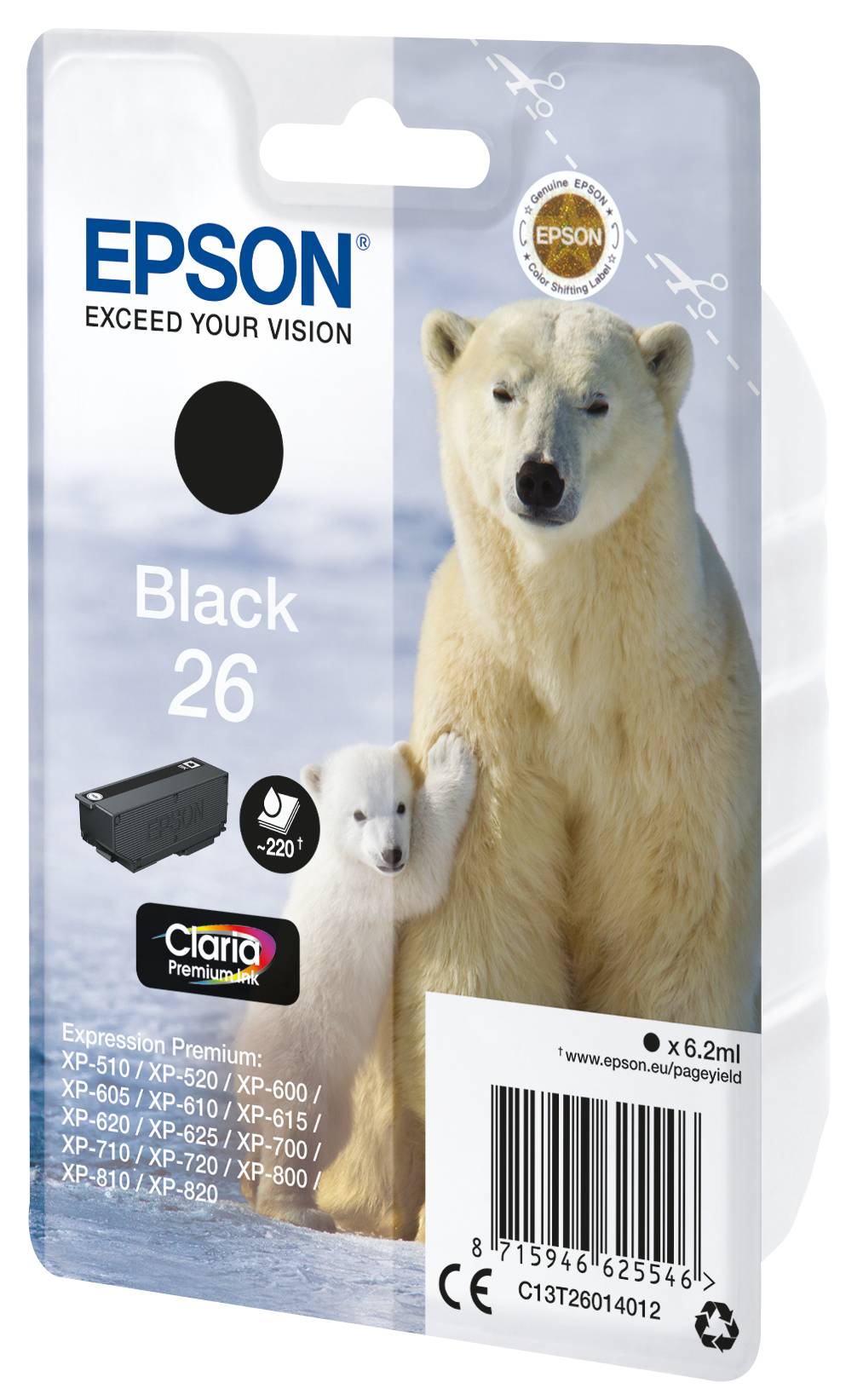 Epson Druckerpatrone T2601, 26 Original Schwarz C13T26014012