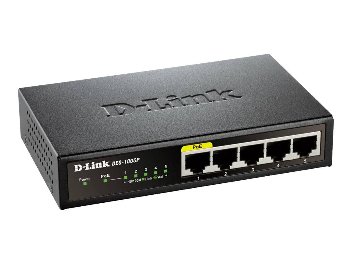 D-Link DES-1005P 5-port PoE Fast Ethernet Desktop Switch