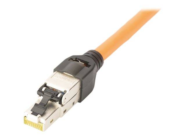 Digitus RJ45 Netzwerk Steckverbinder CAT 6a, Unbestückt [1x LSA, Schneid-Klemm, Schnellanschluss - 1x RJ45-Stecker, RJ45-Stecker 8p8c] Silber, Stahl