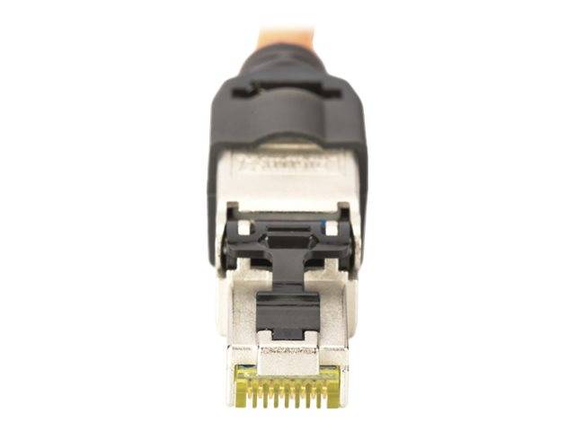 Digitus RJ45 Netzwerk Steckverbinder CAT 6a, Unbestückt [1x LSA, Schneid-Klemm, Schnellanschluss - 1x RJ45-Stecker, RJ45-Stecker 8p8c] Silber, Stahl
