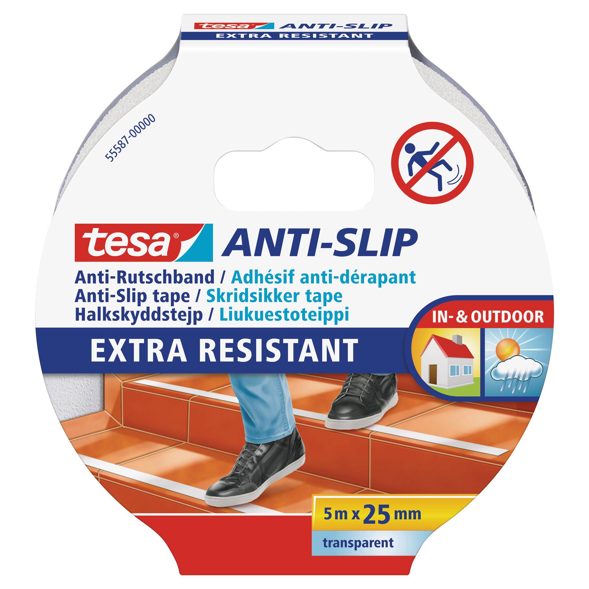 tesa 55587-00000-11 Anti-Rutschband Transparent (L x B) 5 m x 25 mm 1 St.