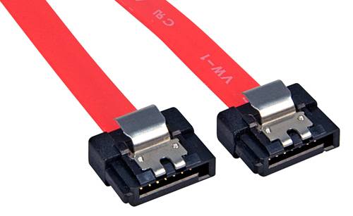 LINDY Festplatten Anschlusskabel [1x SATA-Stecker 7pol. - 1x SATA-Stecker 7pol.] 0.20m Rot