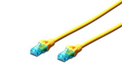 Digitus DK-1512-010/Y RJ45 Netzwerkkabel, Patchkabel CAT 5e U/UTP 1.00 m Gelb verdrillte Paare 1 St.