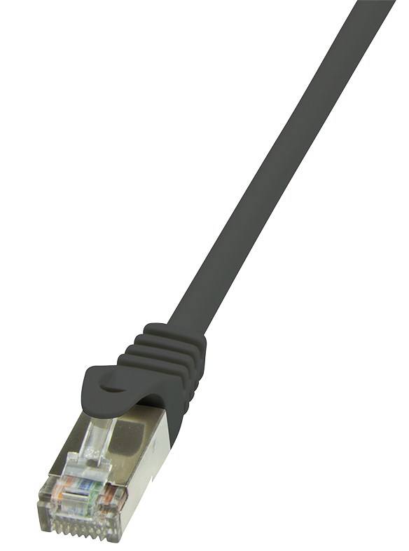 LogiLink CP2093U RJ45 Netzwerkkabel, Patchkabel CAT 6 U/UTP 10.00 m Schwarz mit Rastnasenschutz 1 St.