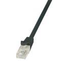 LogiLink CP2093U RJ45 Netzwerkkabel, Patchkabel CAT 6 U/UTP 10.00 m Schwarz mit Rastnasenschutz 1 St.
