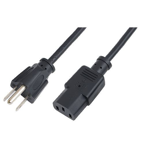 LogiLink Strom Anschlusskabel [1x NEMA 5-15 Stecker - 1x Kaltgeräte-Stecker C13] 1.80 m Schwarz