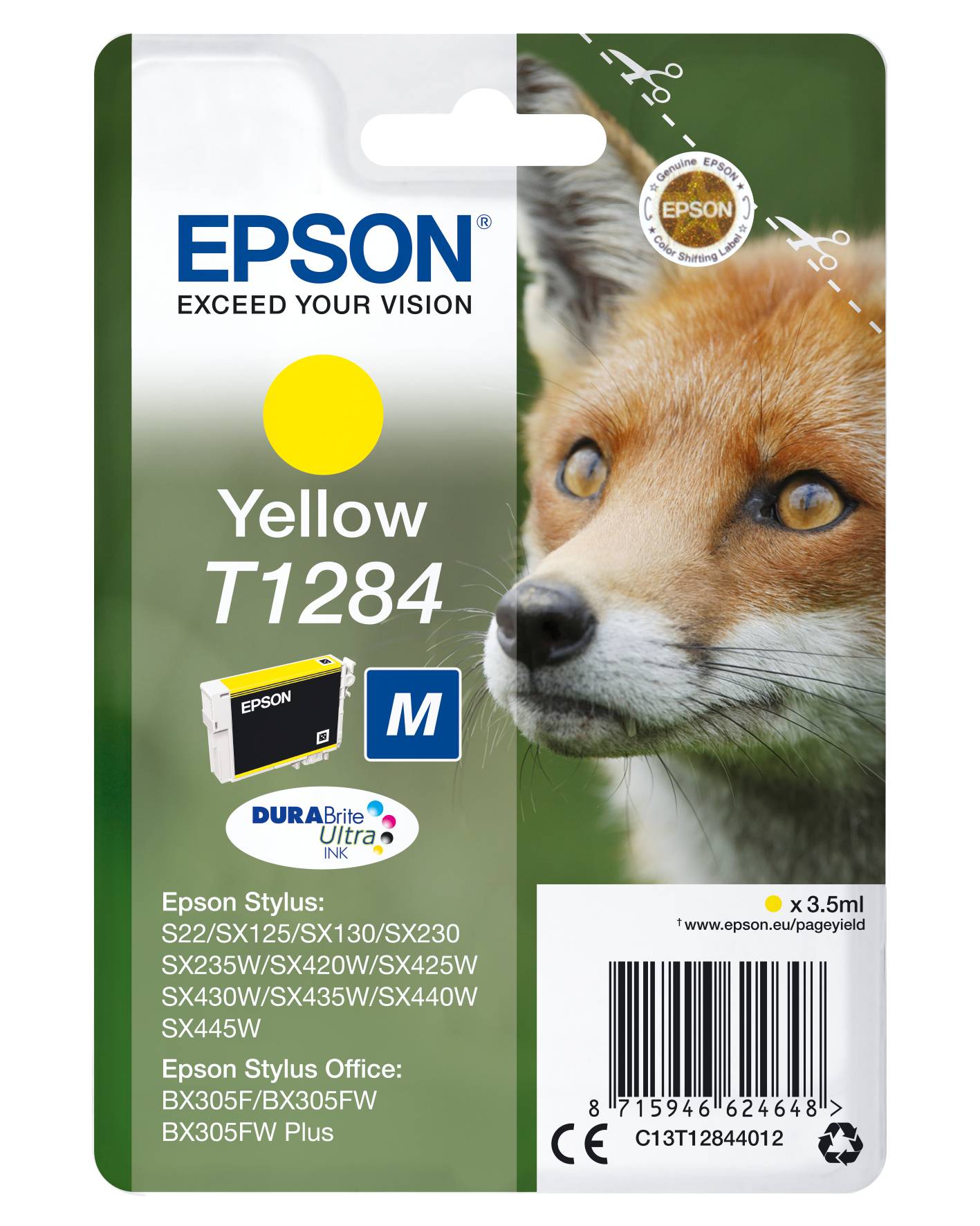 Epson Druckerpatrone T1284 Original Gelb C13T12844012