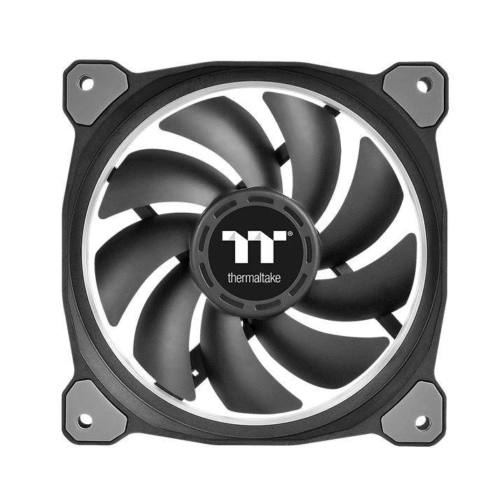 Thermaltake Riing Plus 12 RGB Kit PC-Gehäuse-Lüfter Schwarz, RGB (B x H x T) 120 x 120 x 25 mm inkl. LED-Beleuchtung
