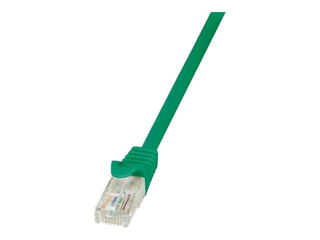 LogiLink CP2035U RJ45 Netzwerkkabel, Patchkabel CAT 6 U/UTP 1.00 m Grün mit Rastnasenschutz 1 St.